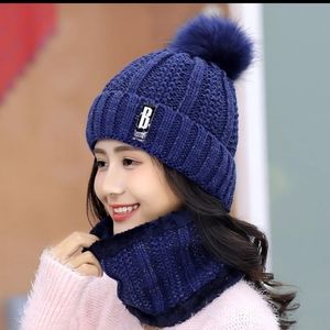 3 pieces women winter cap